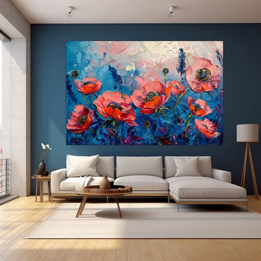 Peinture Au Couteau Huile Fleur Abstrait